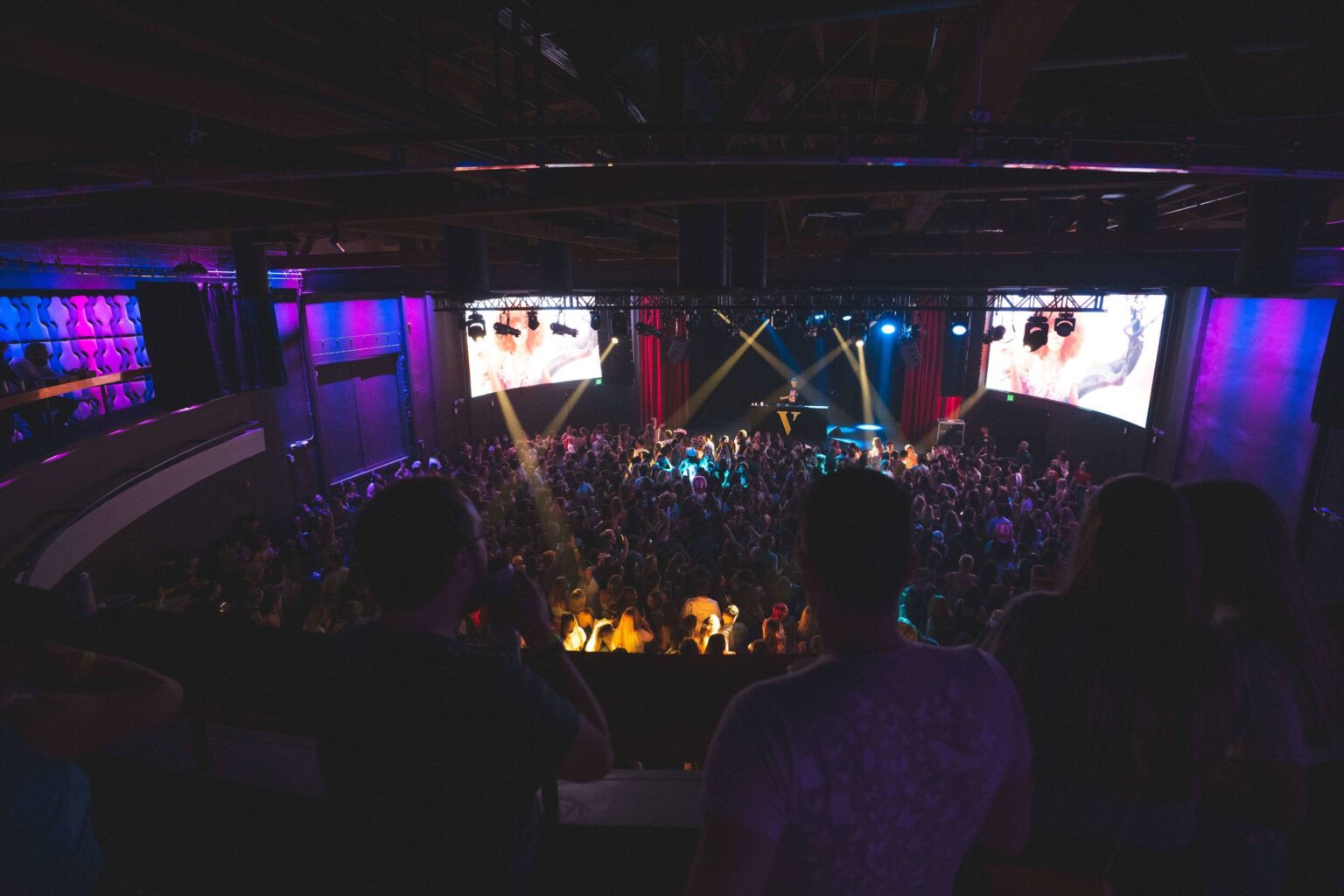 Guests standing at the VIP area in a concert at Vermont Hollywood