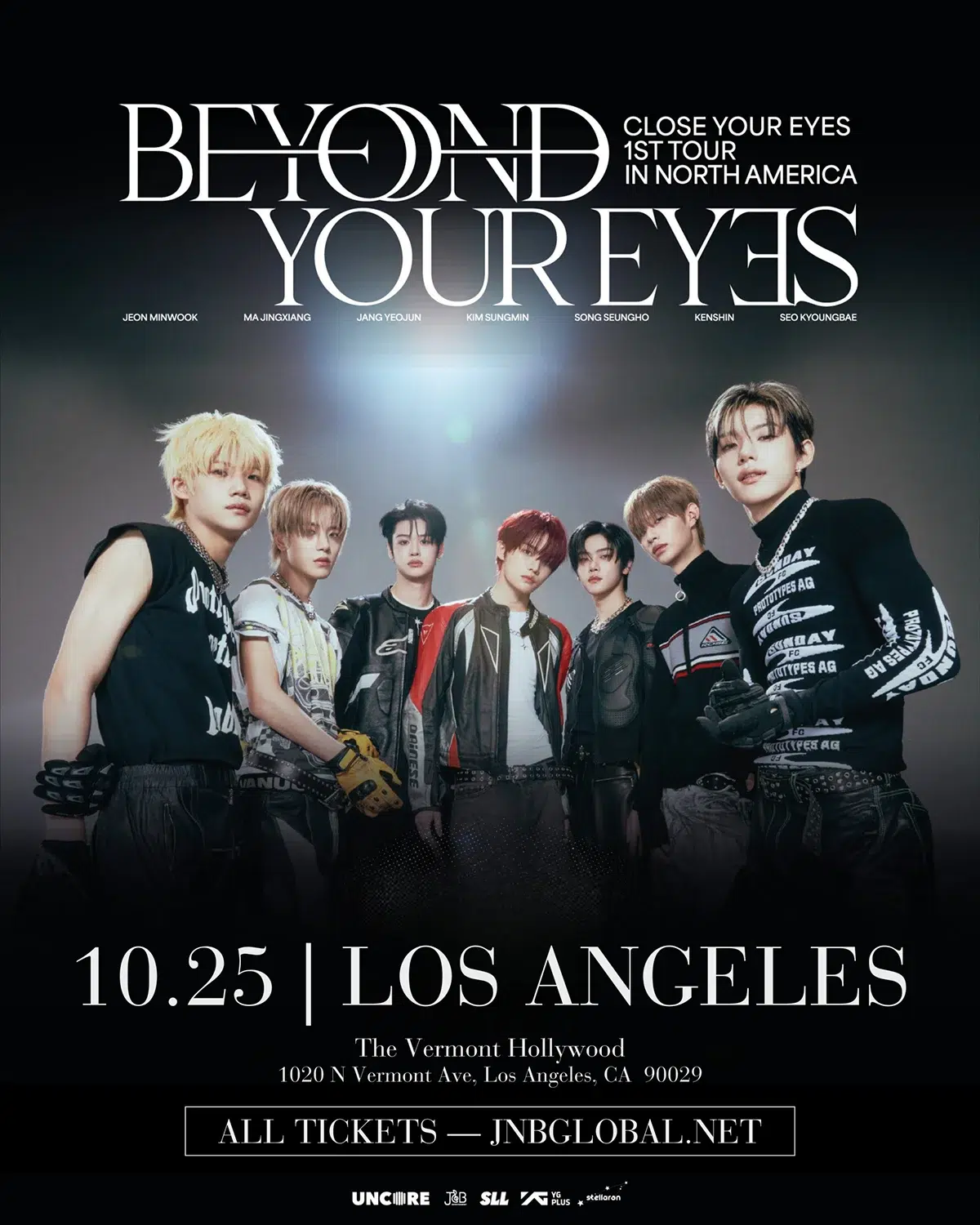 Beyond Your Eyes North America tour flyer, Los Angeles date at The Vermont Hollywood