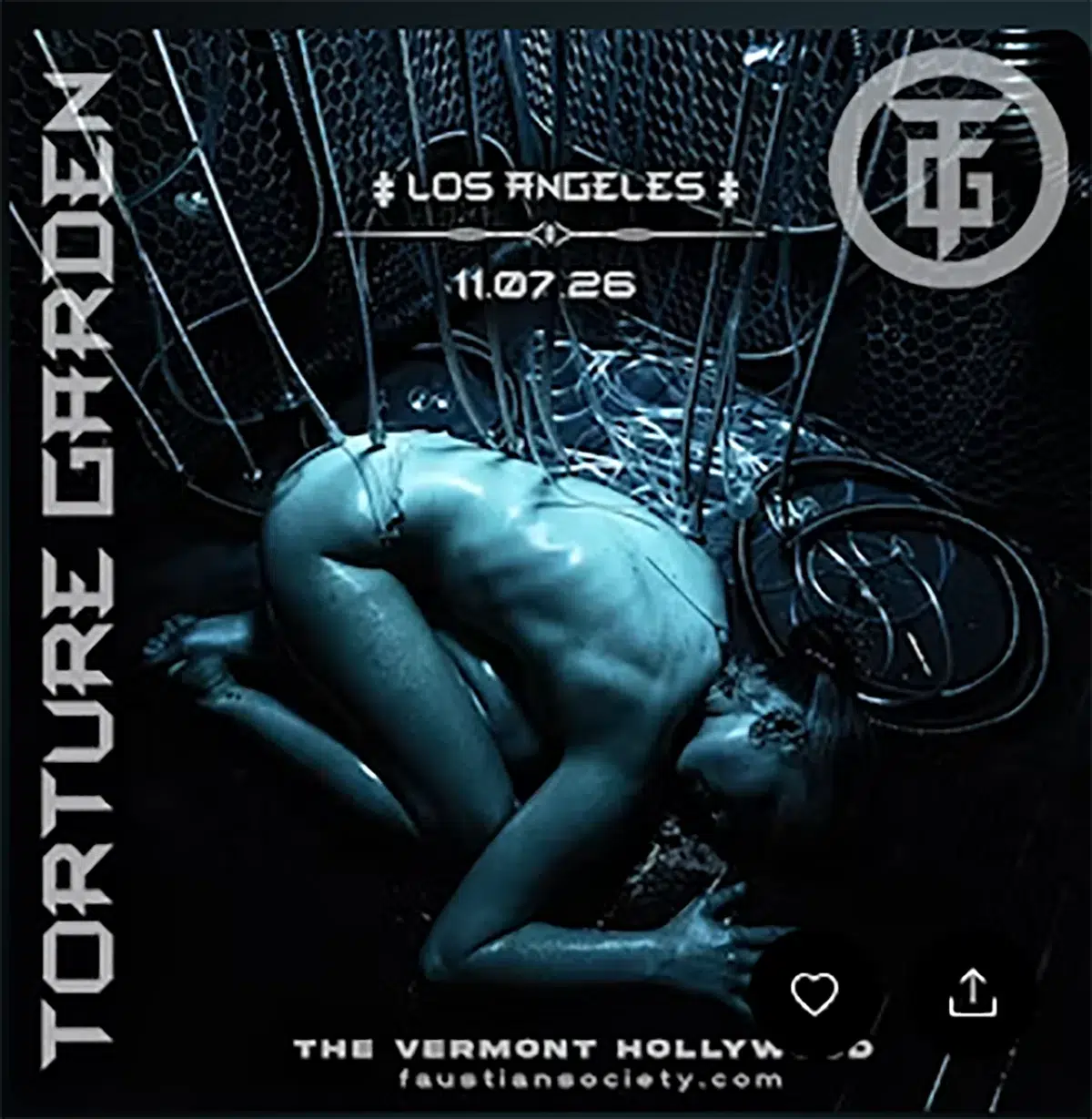 Torture Garden flyer for The Vermont Hollywood, Los Angeles